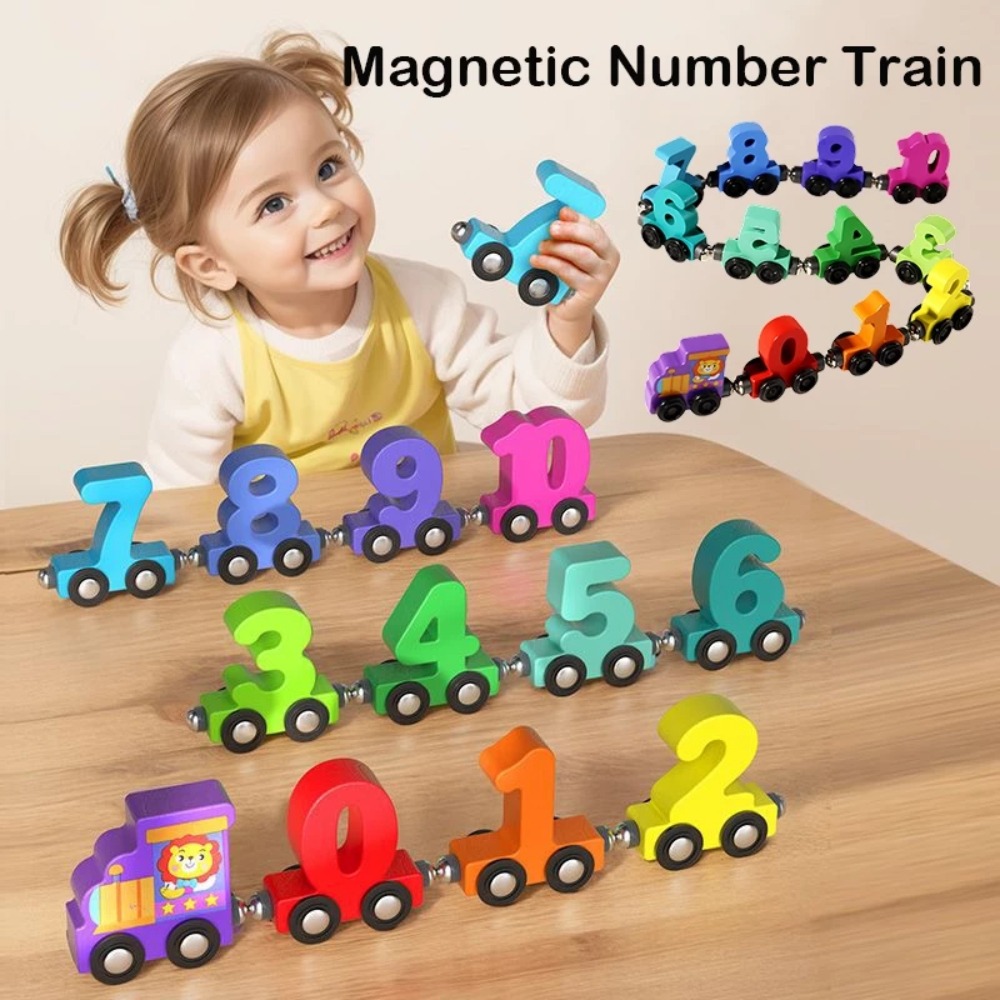 Kids Education Number - 1 set mainan kereta api digital