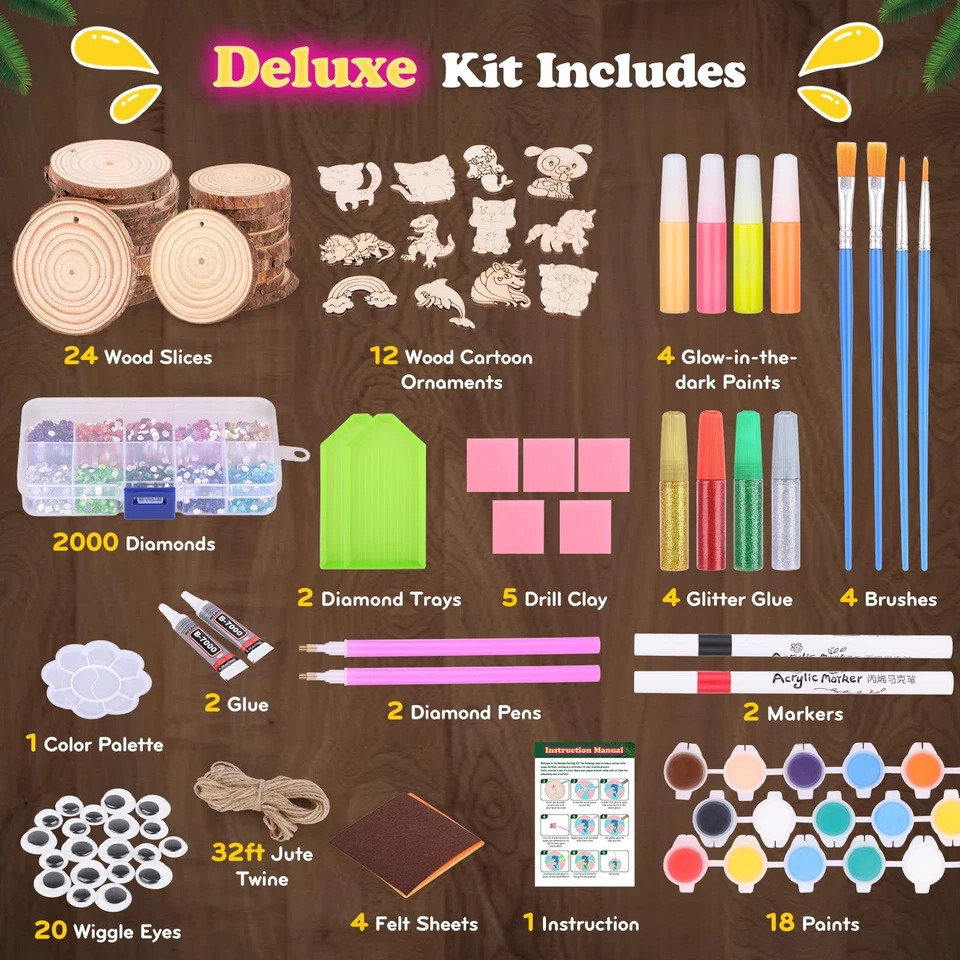 Kids Education Activities - Perlengkapan Lukis Kayu Menyala dalam Gelap