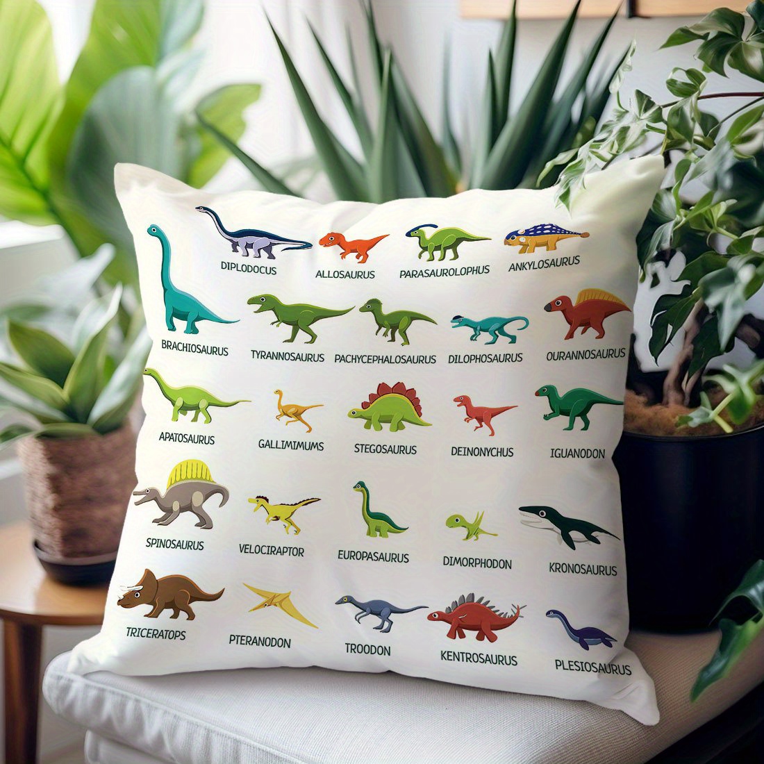 Kids Education Name - 1 Buah Sarung Bantal Spesies Dinosaurus