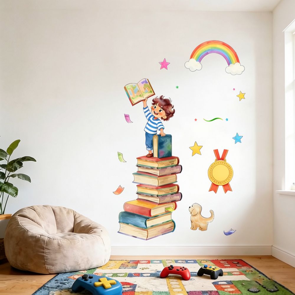 Stiker Dinding dengan Frasa Mo - Kids Education Motivation ulasan dan harga