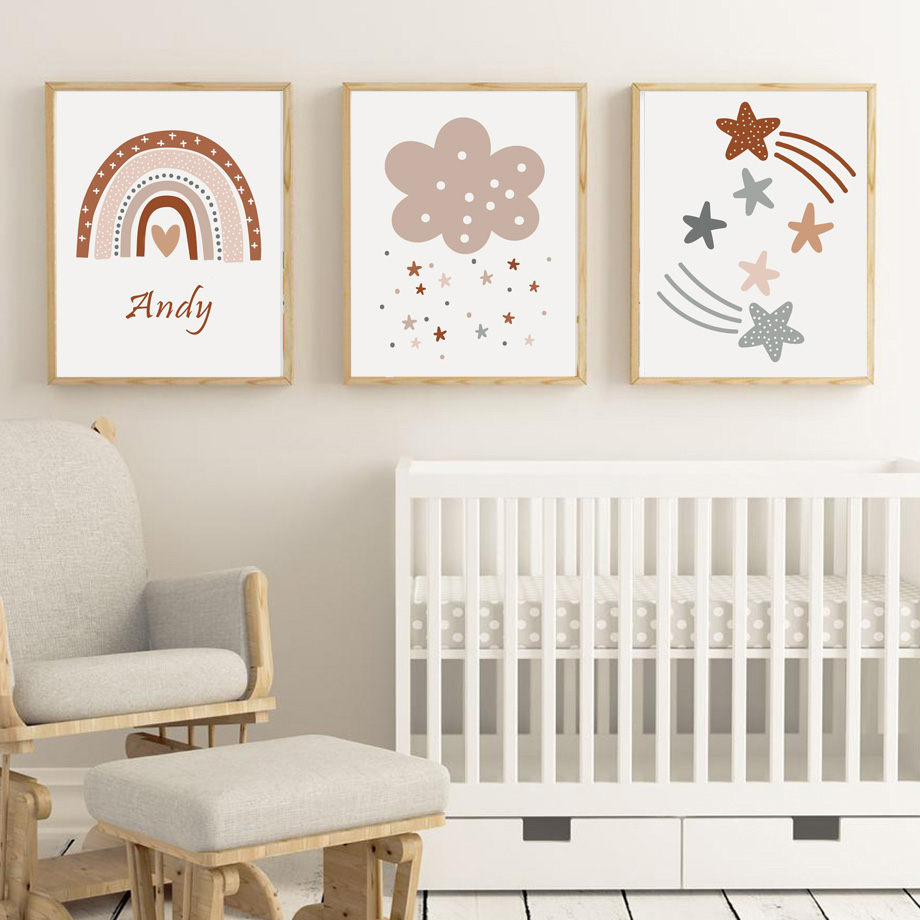 Poster Kanvas Bergaya Boho unt - Kids Education Name ulasan dan harga