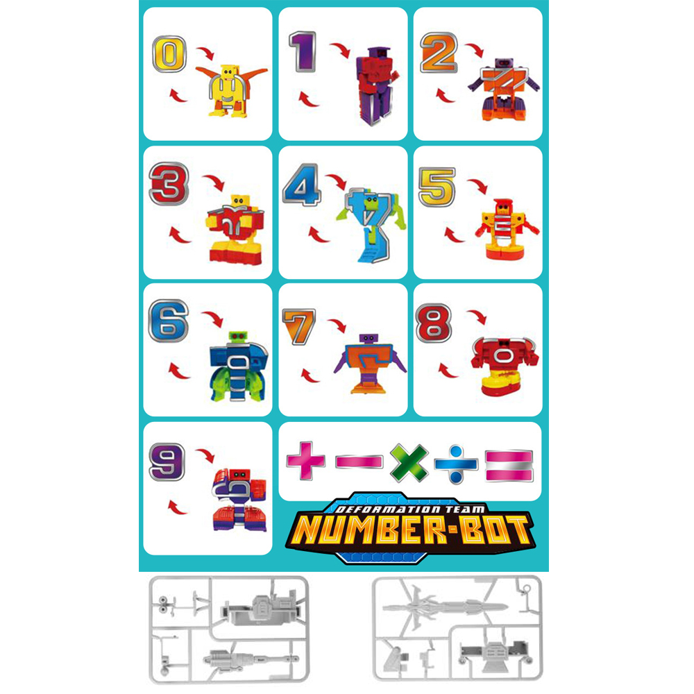 Nomor robot mainan, Digit Bots - Kids First Education ulasan dan harga